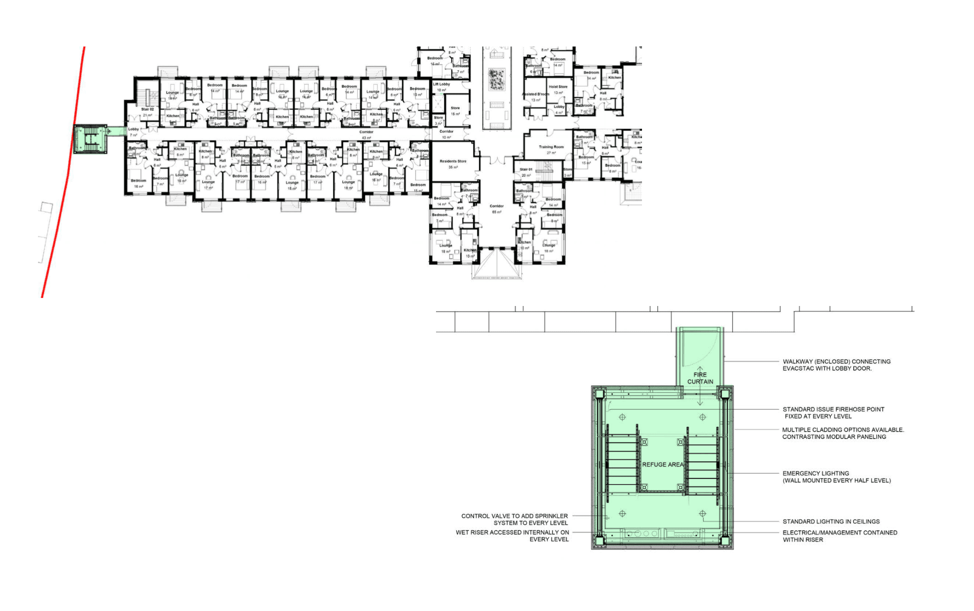 A floor plan of a building and a floor plan of a building.