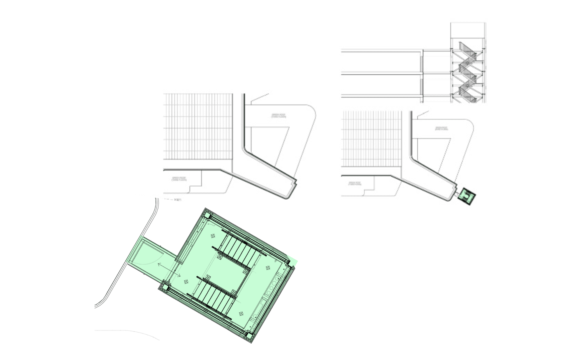 A diagram showing the different parts of a building.